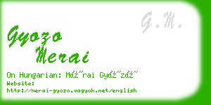 gyozo merai business card